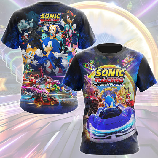 Sonic Racing: CrossWorlds Video Game All Over Printed T-shirt Tank Top Zip Hoodie Pullover Hoodie Hawaiian Shirt Beach Shorts Joggers T-shirt