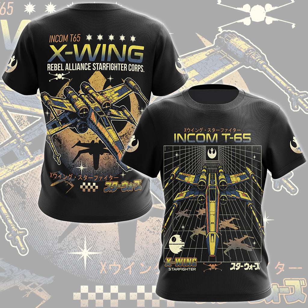 Star Wars X-Wing Star Fighter Video Game All Over Printed T-shirt Tank Top Zip Hoodie Pullover Hoodie Hawaiian Shirt Beach Shorts Joggers T-shirt