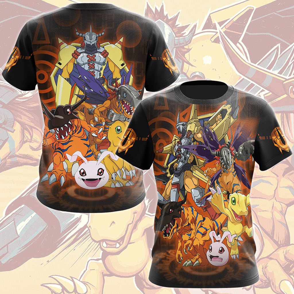 Digimon Agumon Evolution Video Game All Over Printed T-shirt Tank Top Zip Hoodie Pullover Hoodie Hawaiian Shirt Beach Shorts Joggers T-shirt