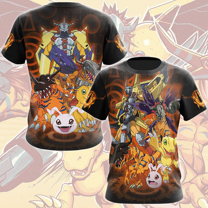 Digimon Agumon Evolution Video Game All Over Printed T-shirt Tank Top Zip Hoodie Pullover Hoodie Hawaiian Shirt Beach Shorts Joggers T-shirt