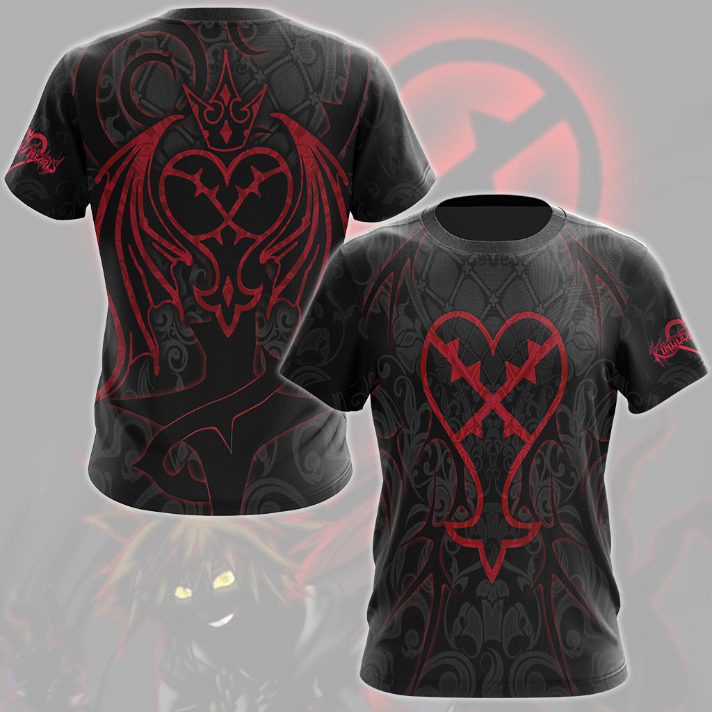 Kingdom Hearts Symbols The Heartless Emblem Video Game All Over Printed T-shirt Tank Top Zip Hoodie Pullover Hoodie Hawaiian Shirt Beach Shorts Joggers T-shirt