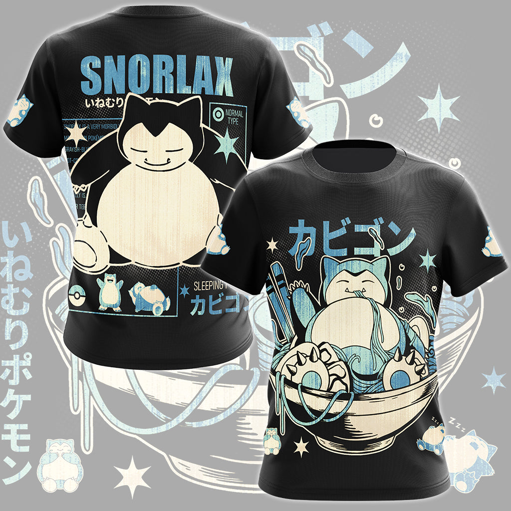 Pokemon Snorlax Video Game All Over Printed T-shirt Tank Top Zip Hoodie Pullover Hoodie Hawaiian Shirt Beach Shorts Joggers T-shirt