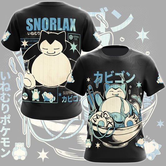Pokemon Snorlax Video Game All Over Printed T-shirt Tank Top Zip Hoodie Pullover Hoodie Hawaiian Shirt Beach Shorts Joggers