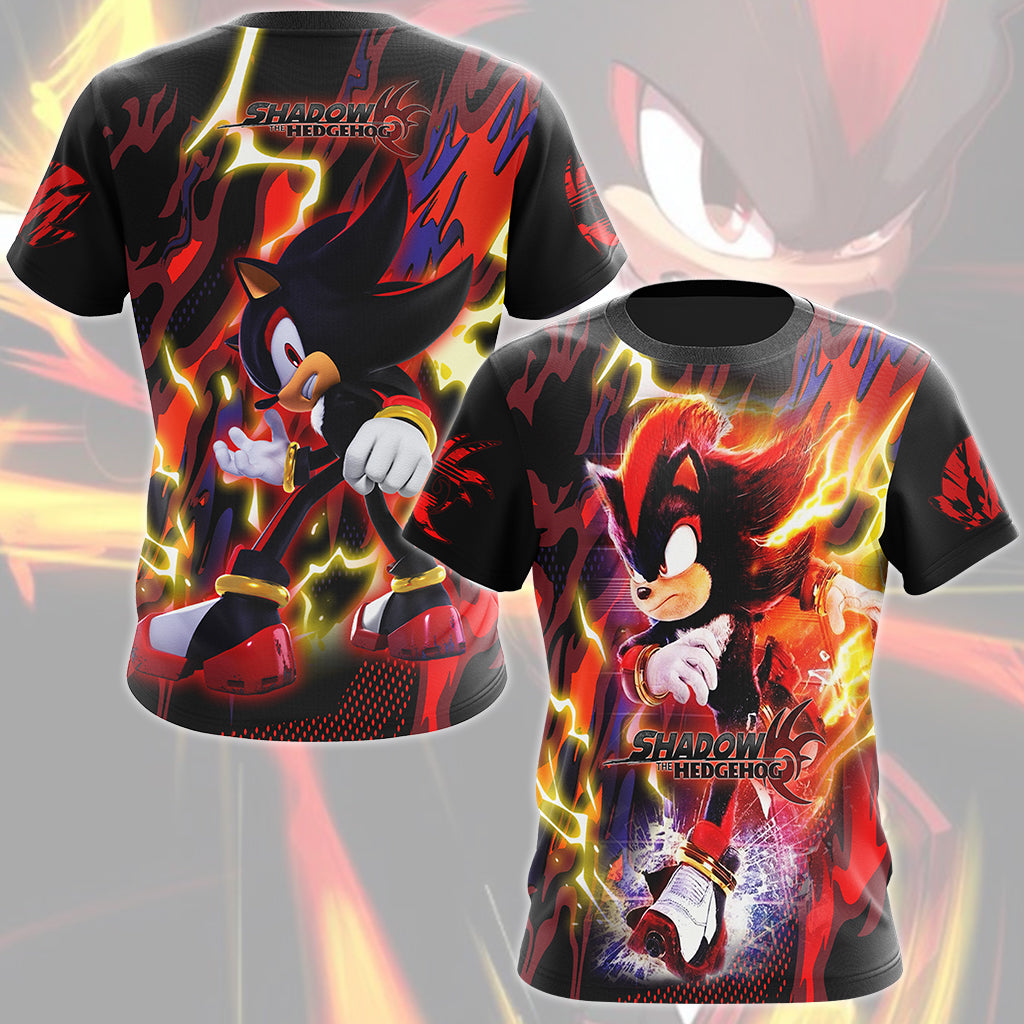 Shadow the Hedgehog (Sonic X) Video Game All Over Printed T-shirt Tank Top Zip Hoodie Pullover Hoodie Hawaiian Shirt Beach Shorts Joggers T-shirt