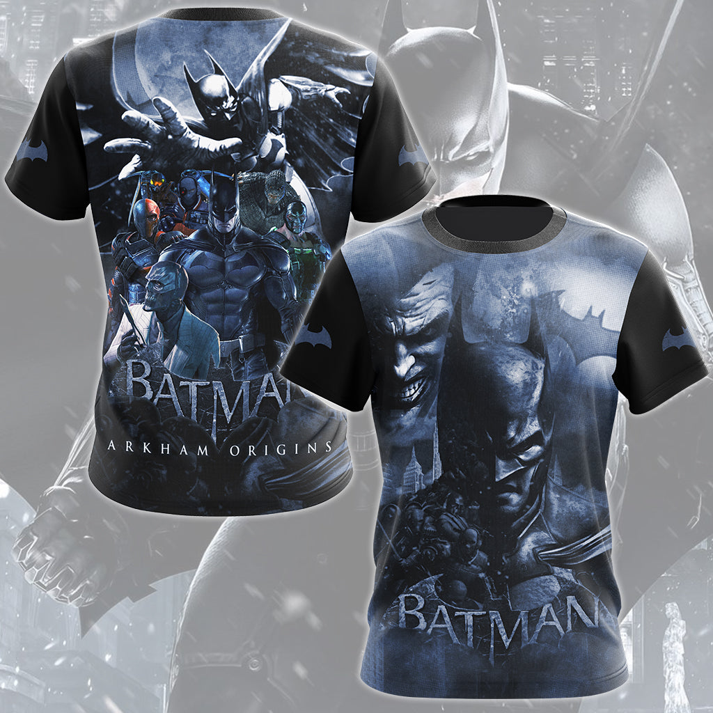 Batman: Arkham Origins Video Game All Over Printed T-shirt Tank Top Zip Hoodie Pullover Hoodie Hawaiian Shirt Beach Shorts Joggers