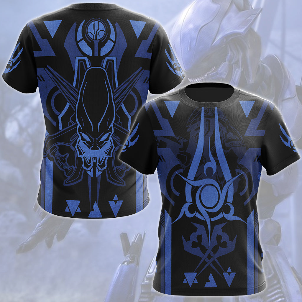 Halo Sangheili (Elite) Video Game All Over Printed T-shirt Tank Top Zip Hoodie Pullover Hoodie Hawaiian Shirt Beach Shorts Joggers