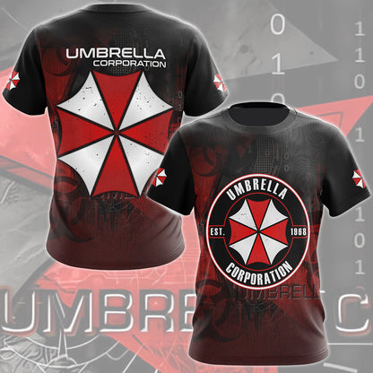 Resident Evil Umbrella Corporation Video Game All Over Printed T-shirt Tank Top Zip Hoodie Pullover Hoodie Hawaiian Shirt Beach Shorts Joggers