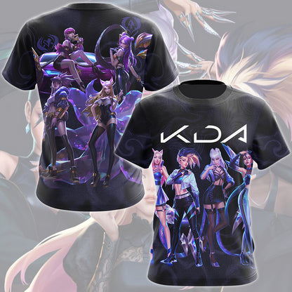 League of Legends K/DA Band Video Game All Over Printed T-shirt Tank Top Zip Hoodie Pullover Hoodie Hawaiian Shirt Beach Shorts Joggers