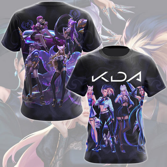 League of Legends K/DA Band Video Game All Over Printed T-shirt Tank Top Zip Hoodie Pullover Hoodie Hawaiian Shirt Beach Shorts Joggers