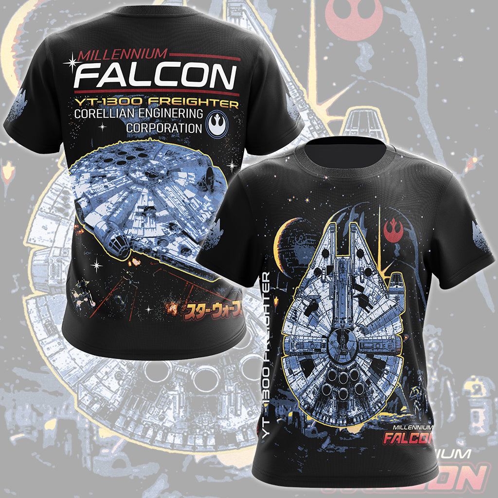 Star Wars Millennium Falcon Video Game All Over Printed T-shirt Tank Top Zip Hoodie Pullover Hoodie Hawaiian Shirt Beach Shorts Joggers T-shirt