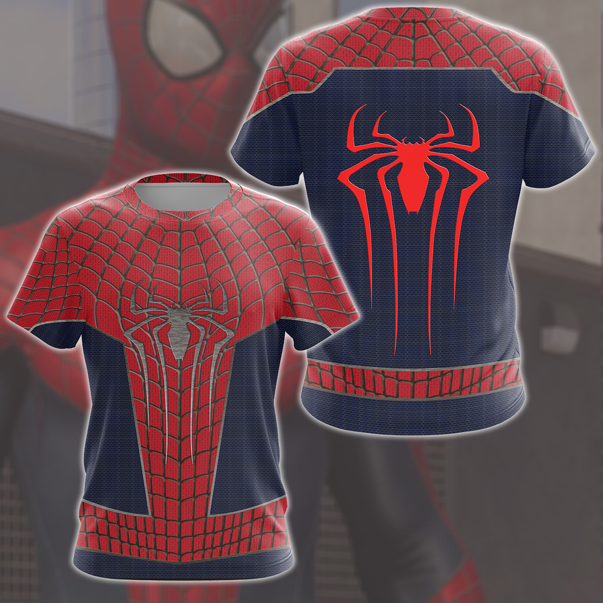 Spider-Man 2 Amazing Suit 2 (Amazing Spider-Man 2 suit) Cosplay Video Game All Over Printed T-shirt Tank Top Zip Hoodie Pullover Hoodie Hawaiian Shirt Beach Shorts Joggers T-shirt