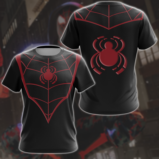 Spider-Man 2 Miles Morales The End Suit Cosplay Video Game All Over Printed T-shirt Tank Top Zip Hoodie Pullover Hoodie Hawaiian Shirt Beach Shorts Joggers T-shirt