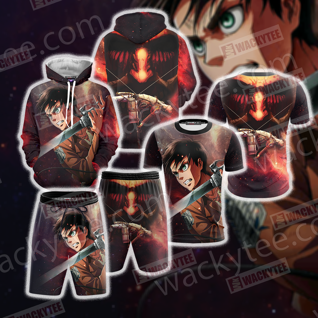 Attack On Titan Eren Jaeger Unisex 3D T-shirt