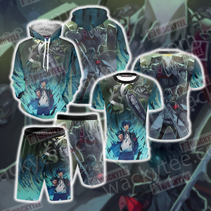 Persona 3 Thanatos And Makoto Yuuki Unisex 3D T-shirt   