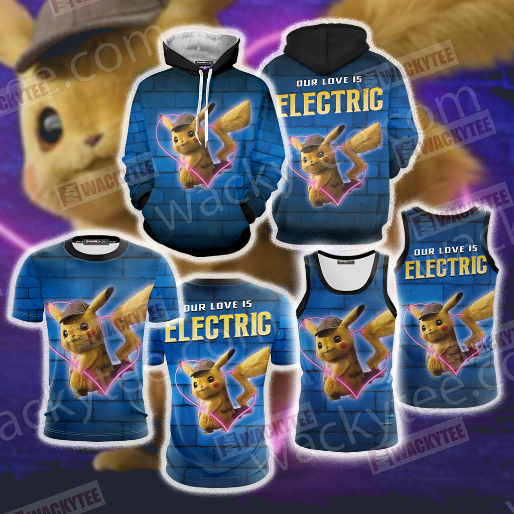 Detective Pikachu New Unisex 3D T-shirt