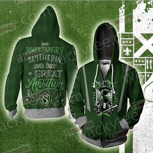 And Power-Hungry Slytherin Loved Those Of Great Ambition Unisex 3D T-shirt Zip Hoodie S 