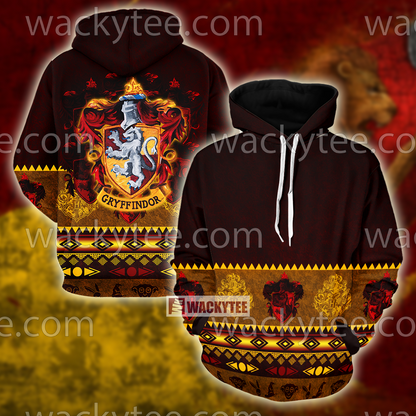 Brave Like A Gryffindor Harry Potter Wacky Style Unisex 3D T-shirt Hoodie