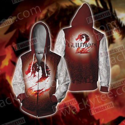 Guild Wars Unisex 3D T-shirt Zip Hoodie