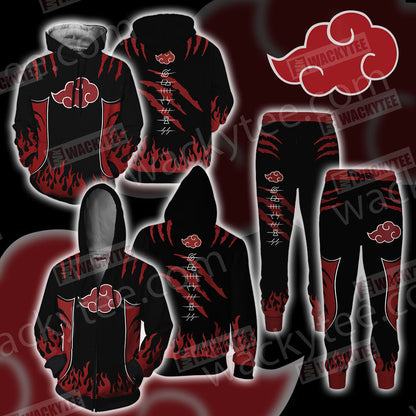 Naruto Akatsuki New Unisex Zip Up Hoodie Jacket