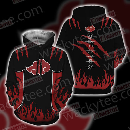 Naruto Akatsuki New Unisex Zip Up Hoodie Jacket Hoodie