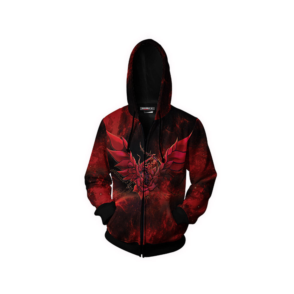 Yu-Gi-Oh! Black Rose Dragon 3D Hoodie