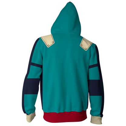 Boku No Hero Academia Izuku Midoriya Cosplay Zip Up Hoodie Jacket