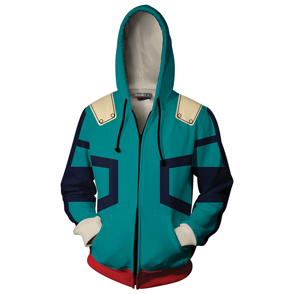 Boku No Hero Academia Izuku Midoriya Cosplay Zip Up Hoodie Jacket