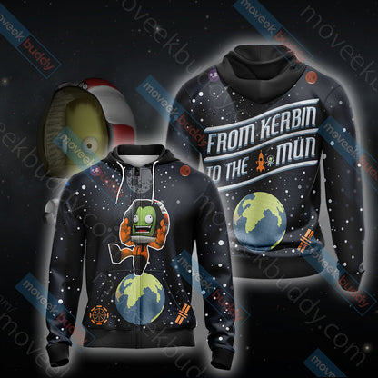 Kerbal Space Program New Unisex 3D T-shirt Zip Hoodie