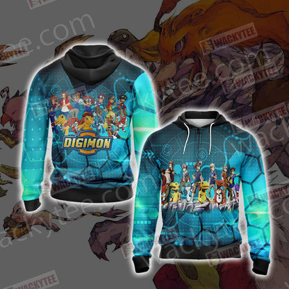 Digimon New Collection Unisex 3D T-shirt Zip Hoodie