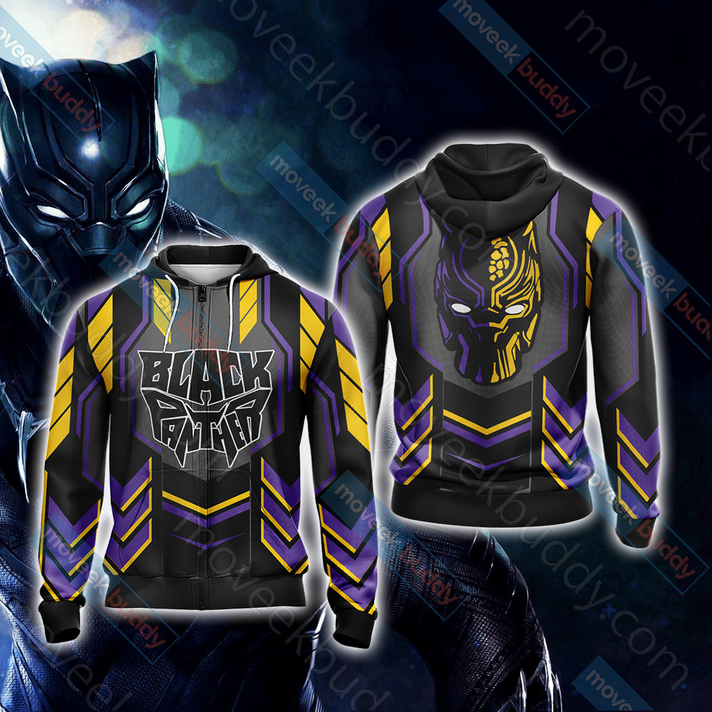 Black Panther New Look Unisex 3D T-shirt Zip Hoodie