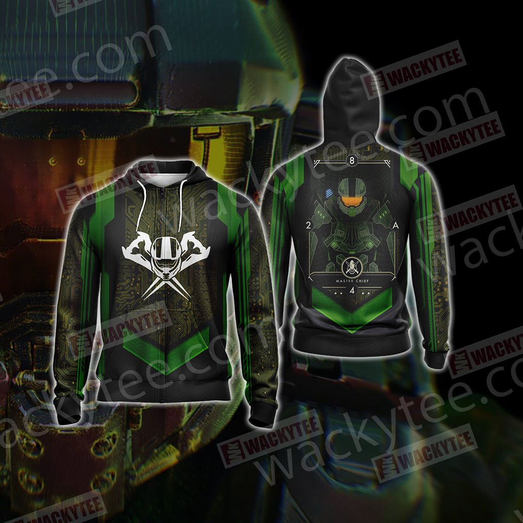 Halo - Master Chief New Video Game T-shirt Zip Hoodie Zip Hoodie S