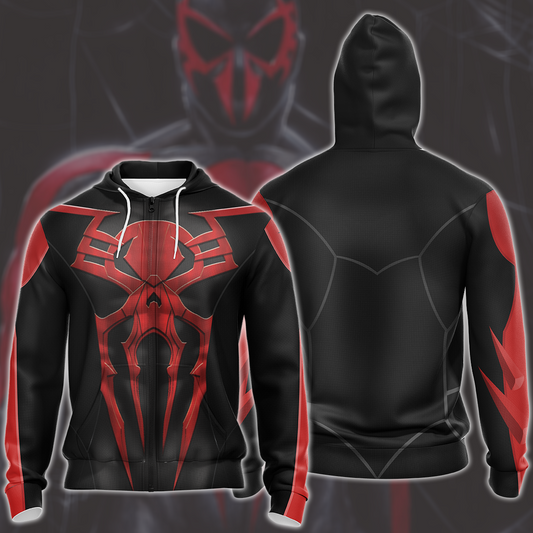 Spider-Man 2099 Black Suit Cosplay Video Game All Over Printed T-shirt Tank Top Zip Hoodie Pullover Hoodie Hawaiian Shirt Beach Shorts Joggers 1