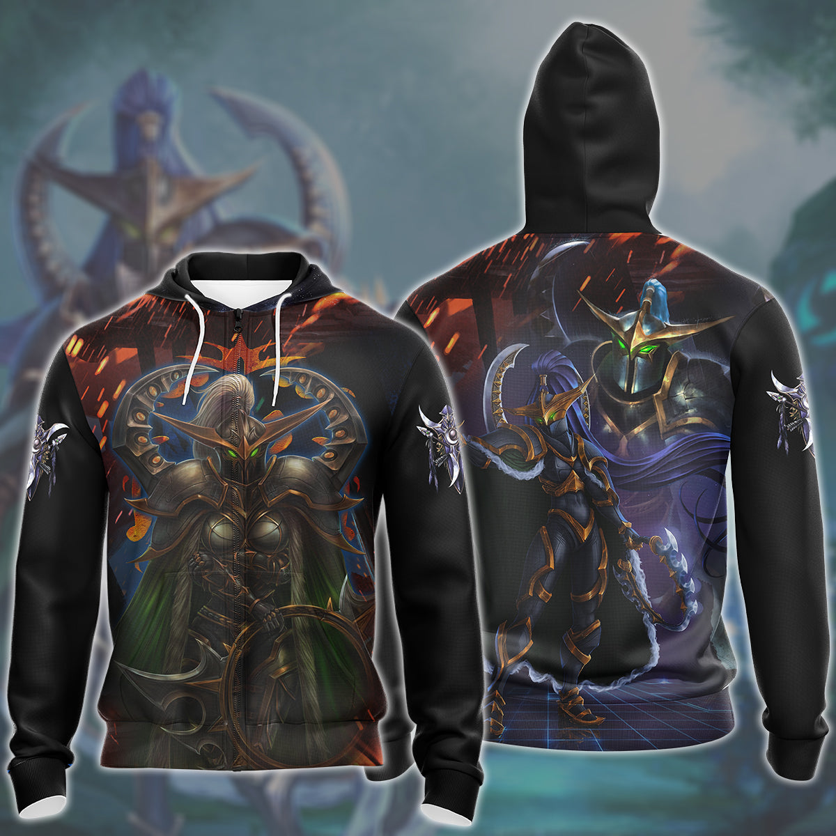 World Of Warcraft Maiev Shadowsong Video Game All Over Printed T-shirt Tank Top Zip Hoodie Pullover Hoodie Hawaiian Shirt Beach Shorts Joggers Zip Hoodie