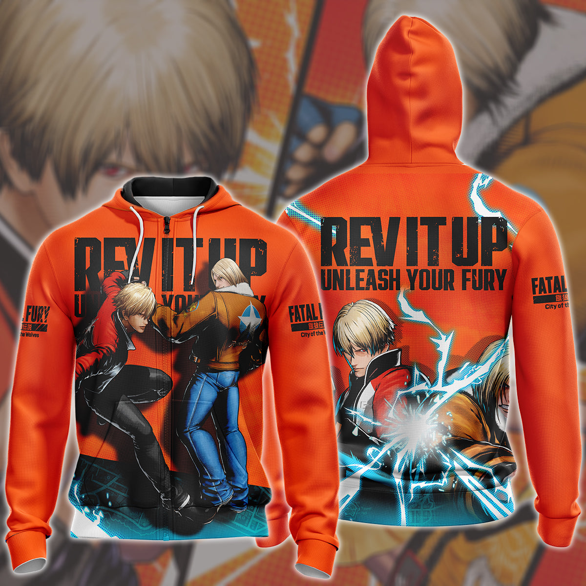 Fatal Fury: City of the Wolves Video Game All Over Printed T-shirt Tank Top Zip Hoodie Pullover Hoodie Hawaiian Shirt Beach Shorts Joggers Zip Hoodie