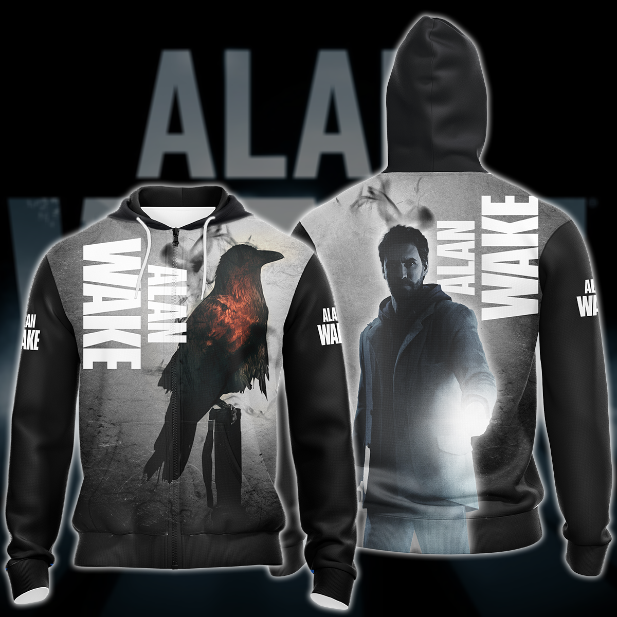 Alan Wake Video Game All Over Printed T-shirt Tank Top Zip Hoodie Pullover Hoodie Hawaiian Shirt Beach Shorts Joggers Zip Hoodie