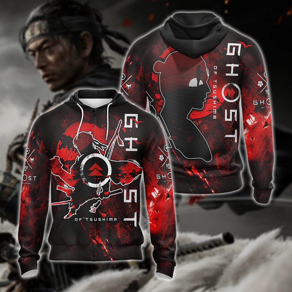 Ghost of Tsushima 3D All Over Print T-shirt Tank Top Zip Hoodie Pullover Hoodie Hawaiian Shirt Beach Shorts Jogger Zip Hoodie
