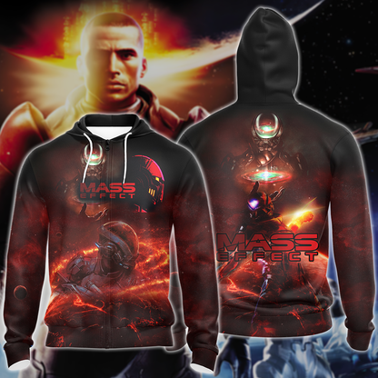 Mass Effect Video Game 3D All Over Print T-shirt Tank Top Zip Hoodie Pullover Hoodie Hawaiian Shirt Beach Shorts Jogger Zip Hoodie