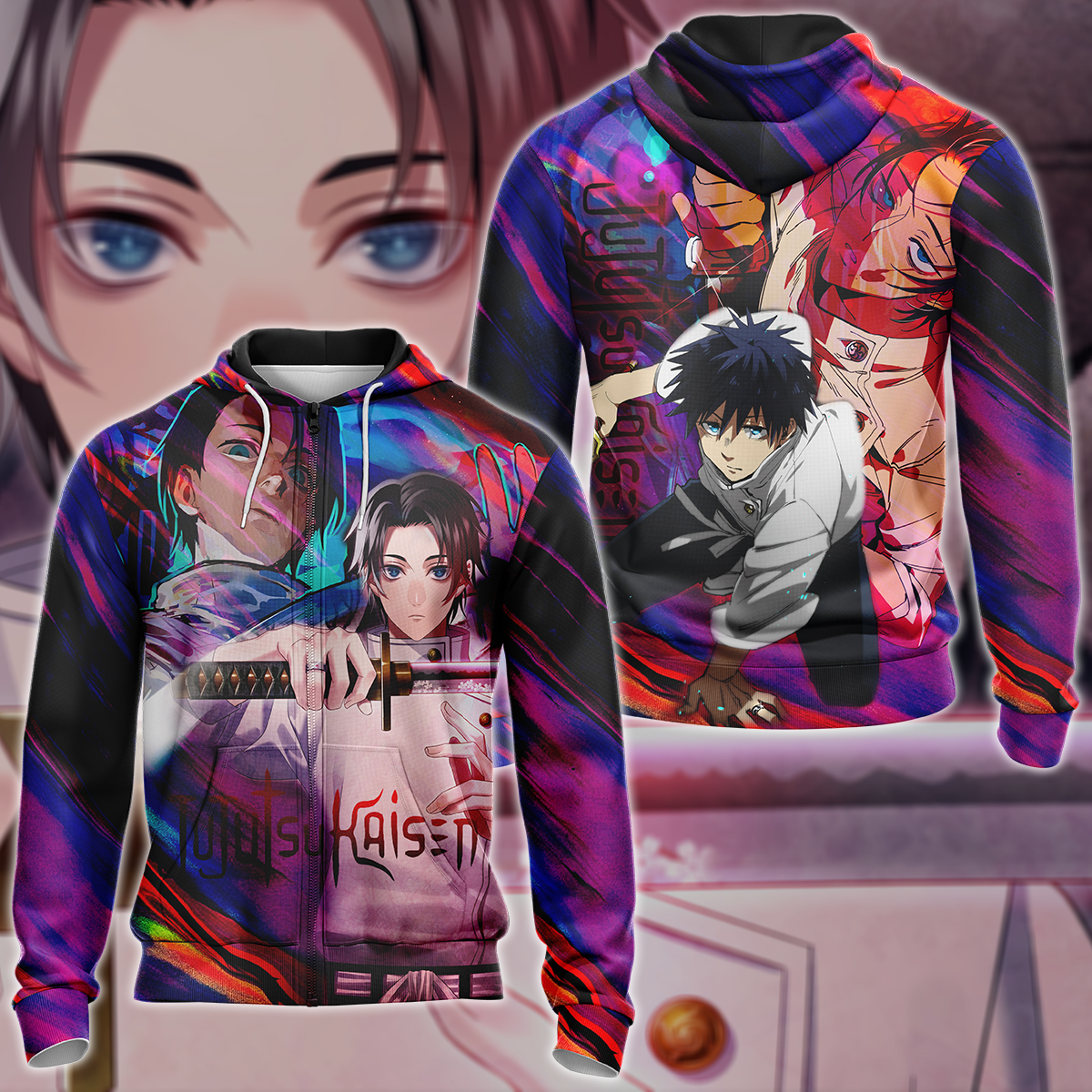 Jujutsu Kaisen Yuta Okkotsu 3D All Over Print T-shirt Tank Top Zip Hoodie Pullover Hoodie Hawaiian Shirt Beach Shorts Jogger Zip Hoodie
