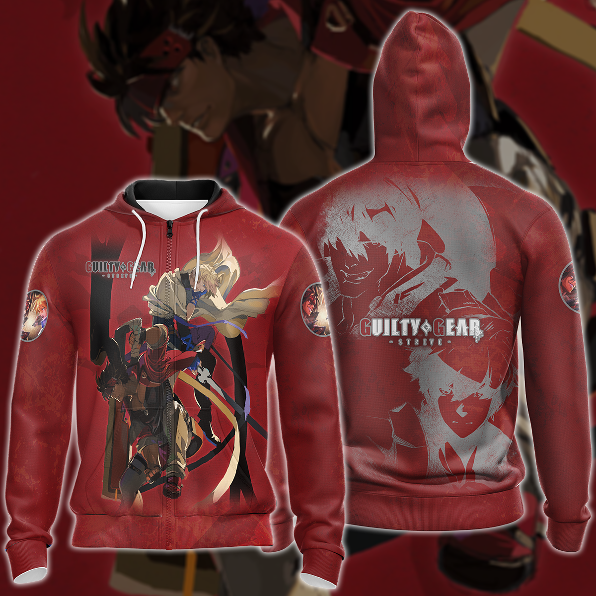 Guilty Gear Strive Video Game 3D All Over Printed T-shirt Tank Top Zip Hoodie Pullover Hoodie Hawaiian Shirt Beach Shorts Jogger Zip Hoodie
