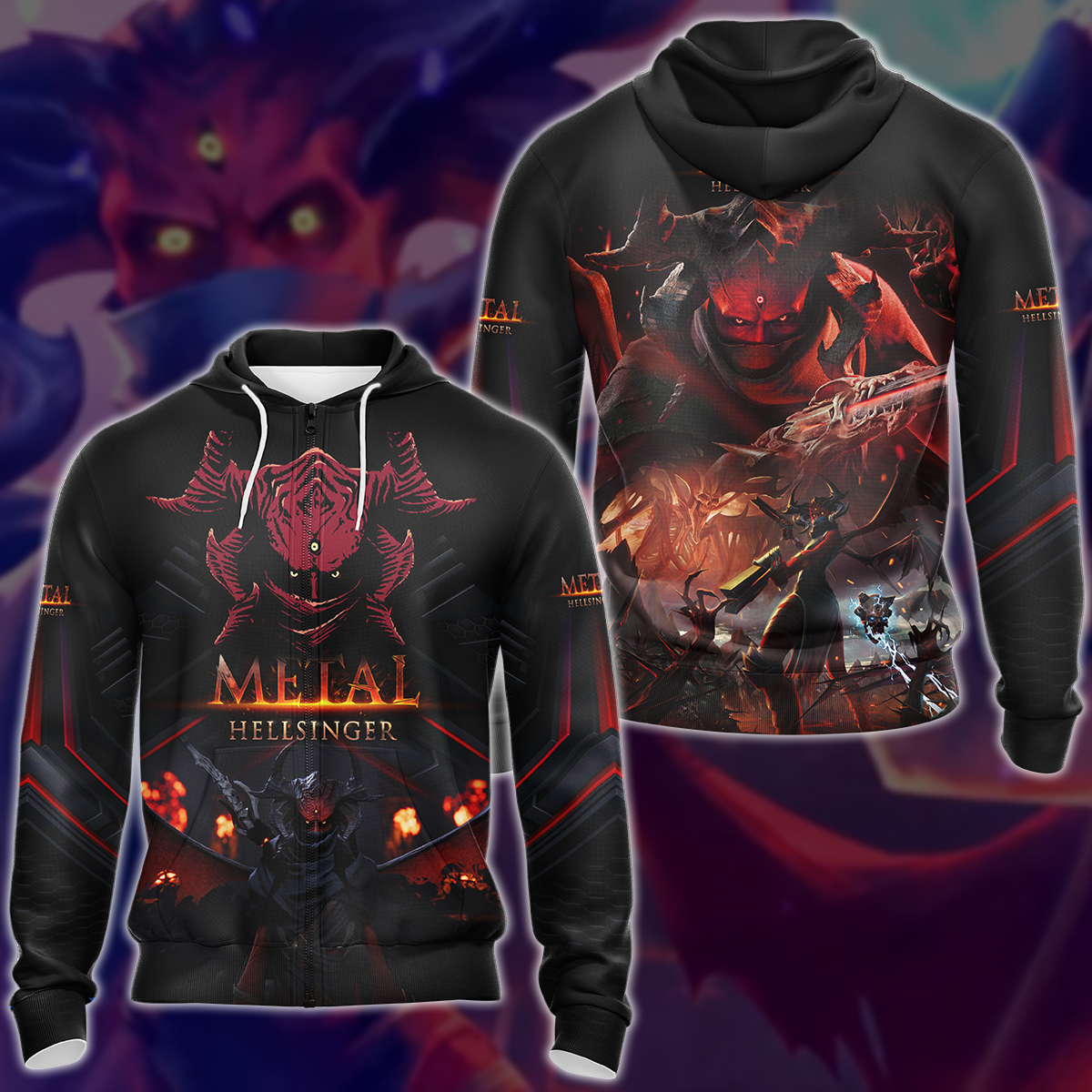 Metal: Hellsinger Video Game 3D All Over Print T-shirt Tank Top Zip Hoodie Pullover Hoodie Hawaiian Shirt Beach Shorts Jogger Zip Hoodie