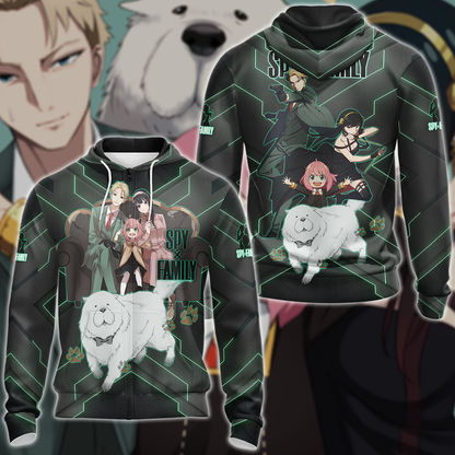 Spy x Family 3D All Over Print T-shirt Tank Top Zip Hoodie Pullover Hoodie Hawaiian Shirt Beach Shorts Jogger Zip Hoodie