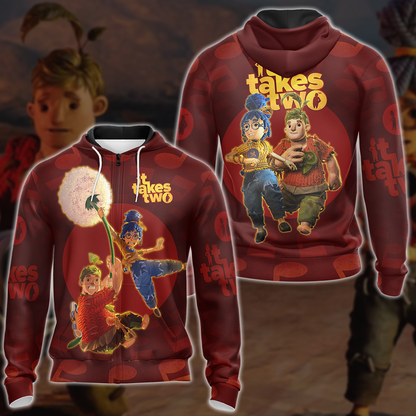 It Takes Two Video Game 3D All Over Printed T-shirt Tank Top Zip Hoodie Pullover Hoodie Hawaiian Shirt Beach Shorts Jogger Zip Hoodie