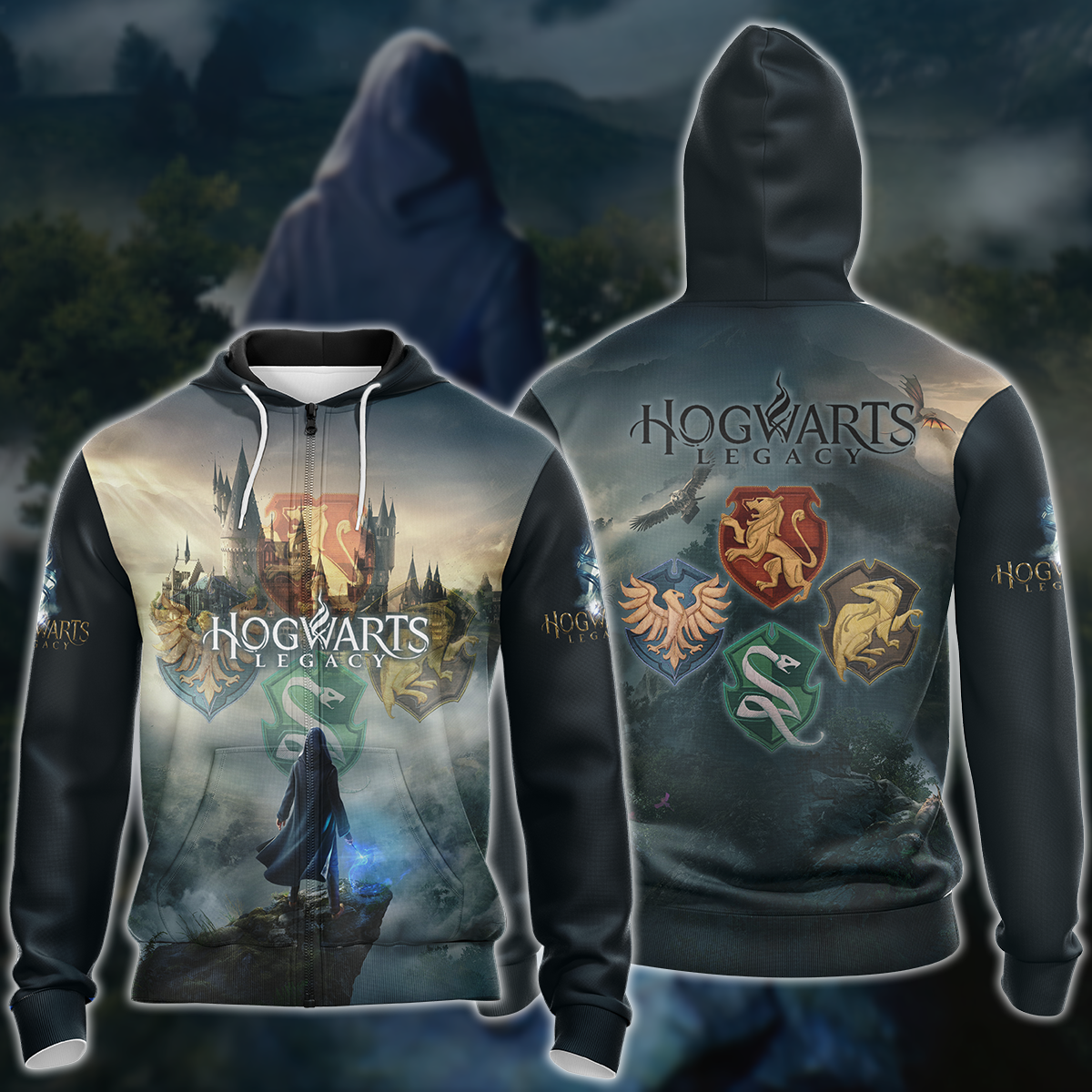 Hogwarts Legacy Video Game 3D All Over Printed T-shirt Tank Top Zip Hoodie Pullover Hoodie Hawaiian Shirt Beach Shorts Jogger Zip Hoodie