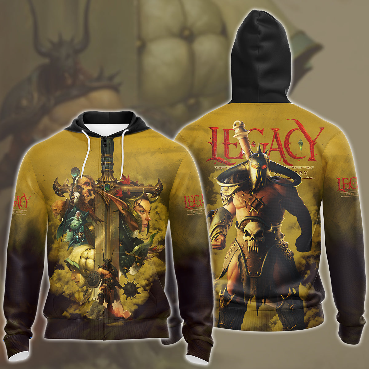 Legacy: Steel & Sorcery Video Game All Over Printed T-shirt Tank Top Zip Hoodie Pullover Hoodie Hawaiian Shirt Beach Shorts Joggers Zip Hoodie