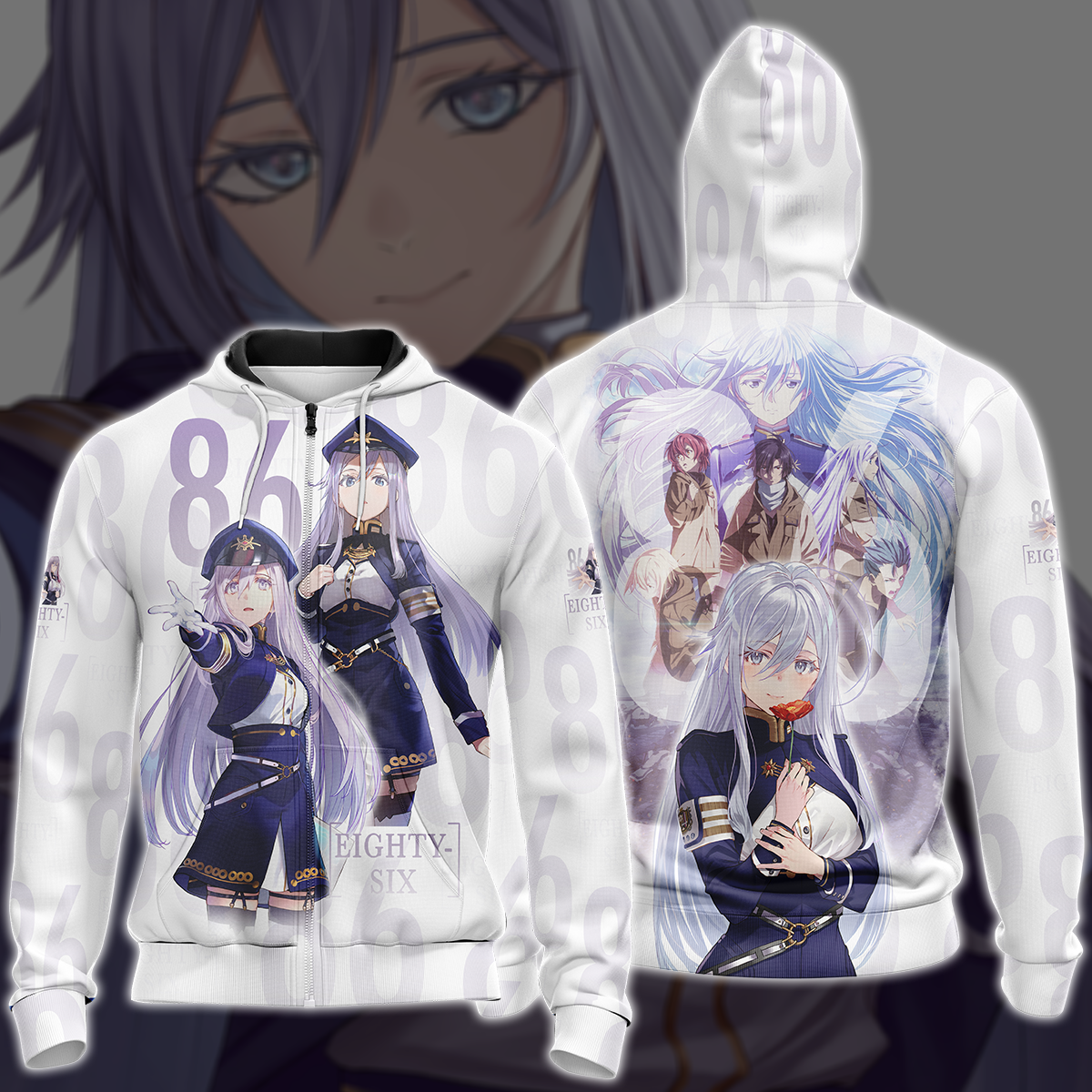 86 Eighty-Six Anime Anime Manga 3D All Over Print T-shirt Tank Top Zip Hoodie Pullover Hoodie Hawaiian Shirt Beach Shorts Jogger Zip Hoodie