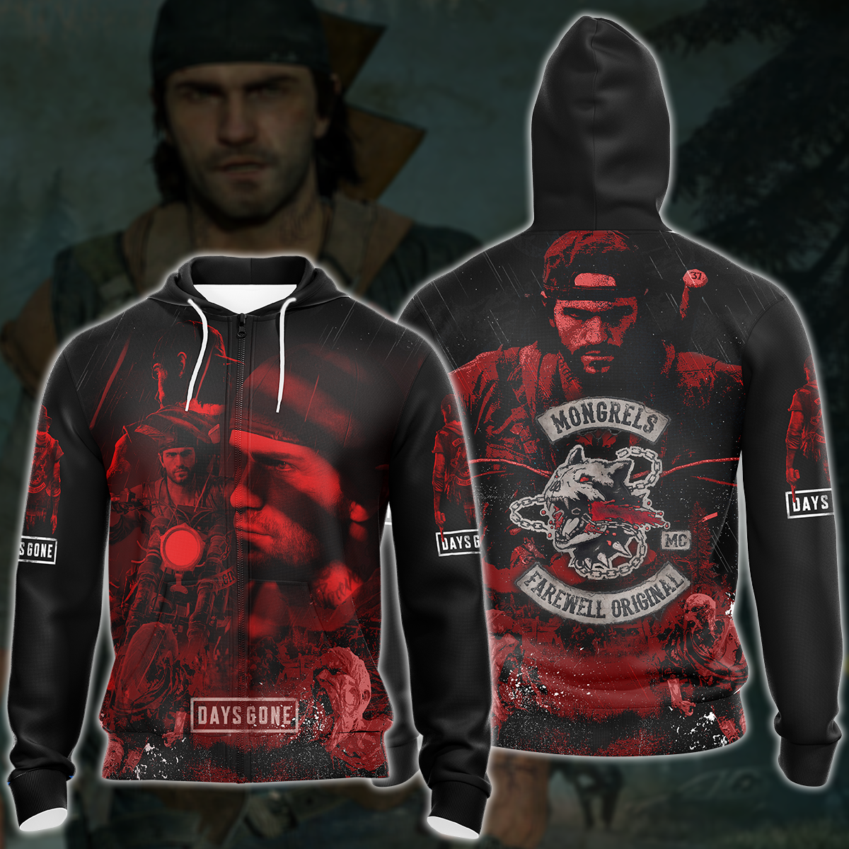 Day’s Gone Video Game 3D All Over Printed T-shirt Tank Top Zip Hoodie Pullover Hoodie Hawaiian Shirt Beach Shorts Jogger Zip Hoodie