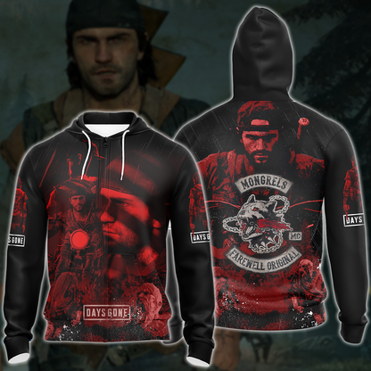 Day’s Gone Video Game 3D All Over Printed T-shirt Tank Top Zip Hoodie Pullover Hoodie Hawaiian Shirt Beach Shorts Jogger Zip Hoodie