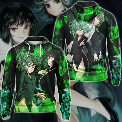 One Punch Man Tatsumaki & Fubuki 3D All Over Print T-shirt Tank Top Zip Hoodie Pullover Hoodie Hawaiian Shirt Beach Shorts Jogger Zip Hoodie