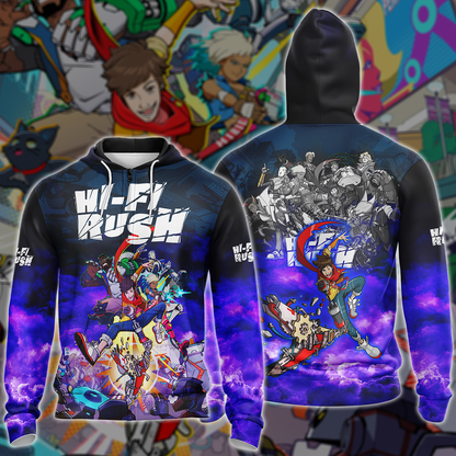 Hi-Fi RUSH Video Game 3D All Over Printed T-shirt Tank Top Zip Hoodie Pullover Hoodie Hawaiian Shirt Beach Shorts Jogger Zip Hoodie