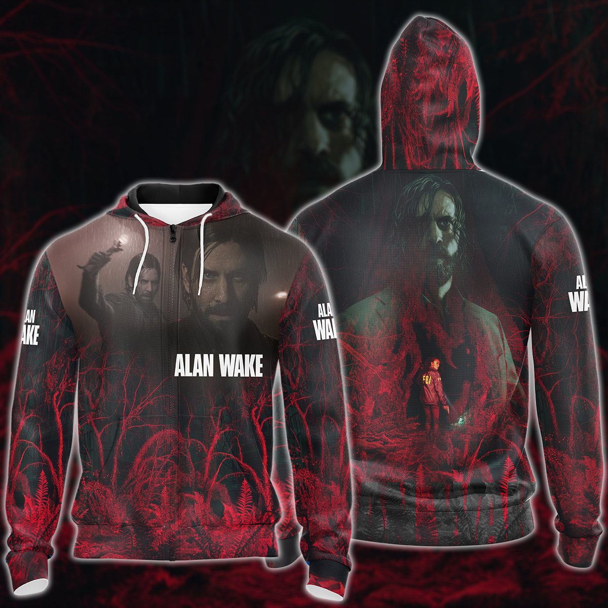 Alan Wake 2 Video Game All Over Printed T-shirt Tank Top Zip Hoodie Pullover Hoodie Hawaiian Shirt Beach Shorts Joggers Zip Hoodie